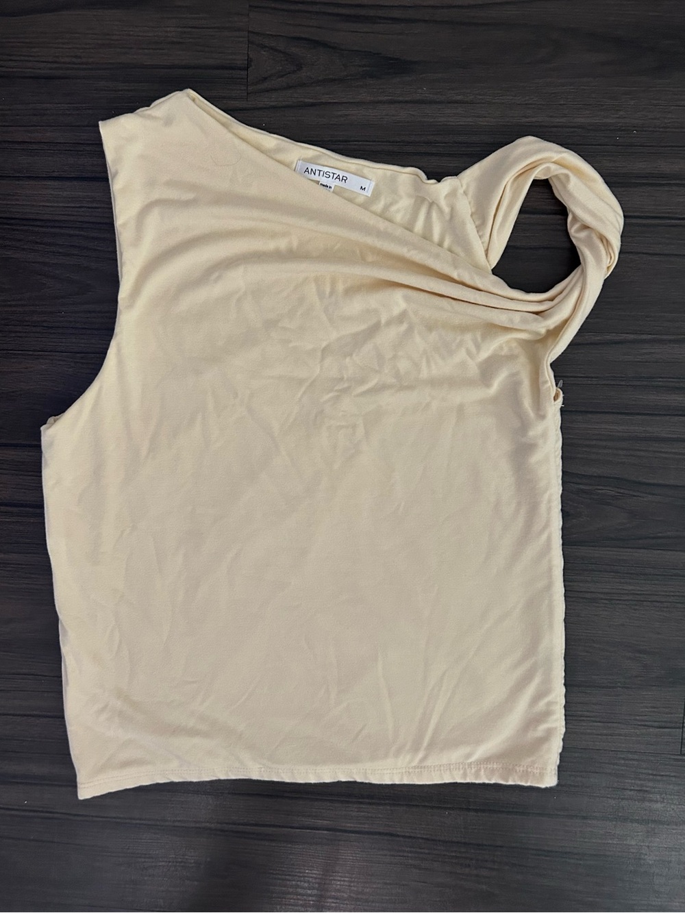 Sleeveless One-Shoulder Cream Women's Top new condition!  never use